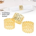 thumbnail image 3 of Napkin Ring Holder, Hollow 10pcs Metal Napkin Rings  for Wedding, 3 of 7