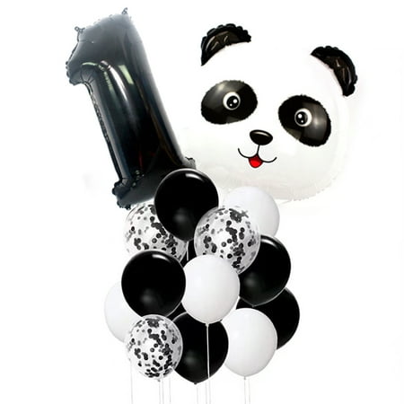1th Birthday Party Decorations, Boy Girl Birthday Balloons, Panda Balloon (Number 1)