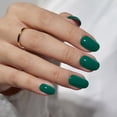 thumbnail image 2 of Press On Nails BtartBox Short Green Dark Gel, 16 tamaños, 2 of 7