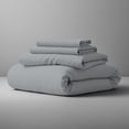 thumbnail image 6 of Purity Home 100% Organic Cotton Queen Light Gray Percale Bedsheet set, 300 Thread Count Breathable, Super Soft, & Cozy 4-Piece Set, 6 of 14