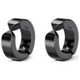 thumbnail image 2 of Boucles d'Oreilles Style Homme, 1 Paire, Noir, 2 of 5