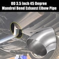thumbnail image 2 of 2uds OD 3.5" 45 Grados Inoxidable Acero Curva Tubo Escape Codo Tubo, 2 of 7