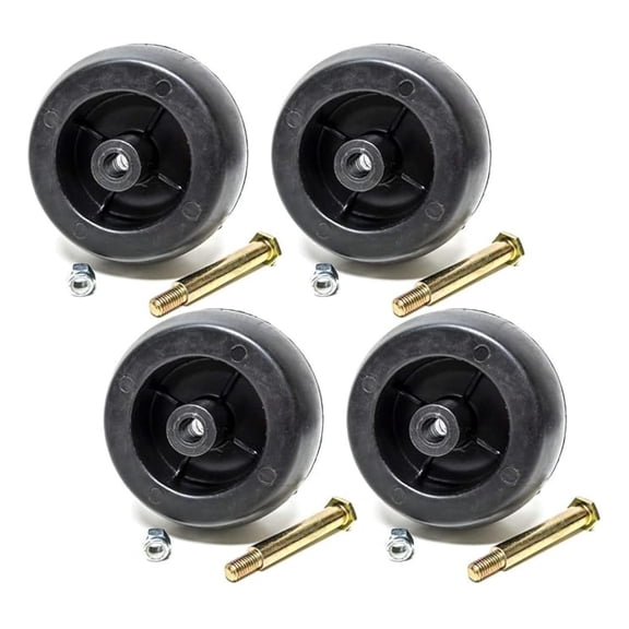 Deck Wheel Kit 4PK Replacement for Cub Cadet MTD 133957 532133957 - 5x2.75 inch Smooth Tread