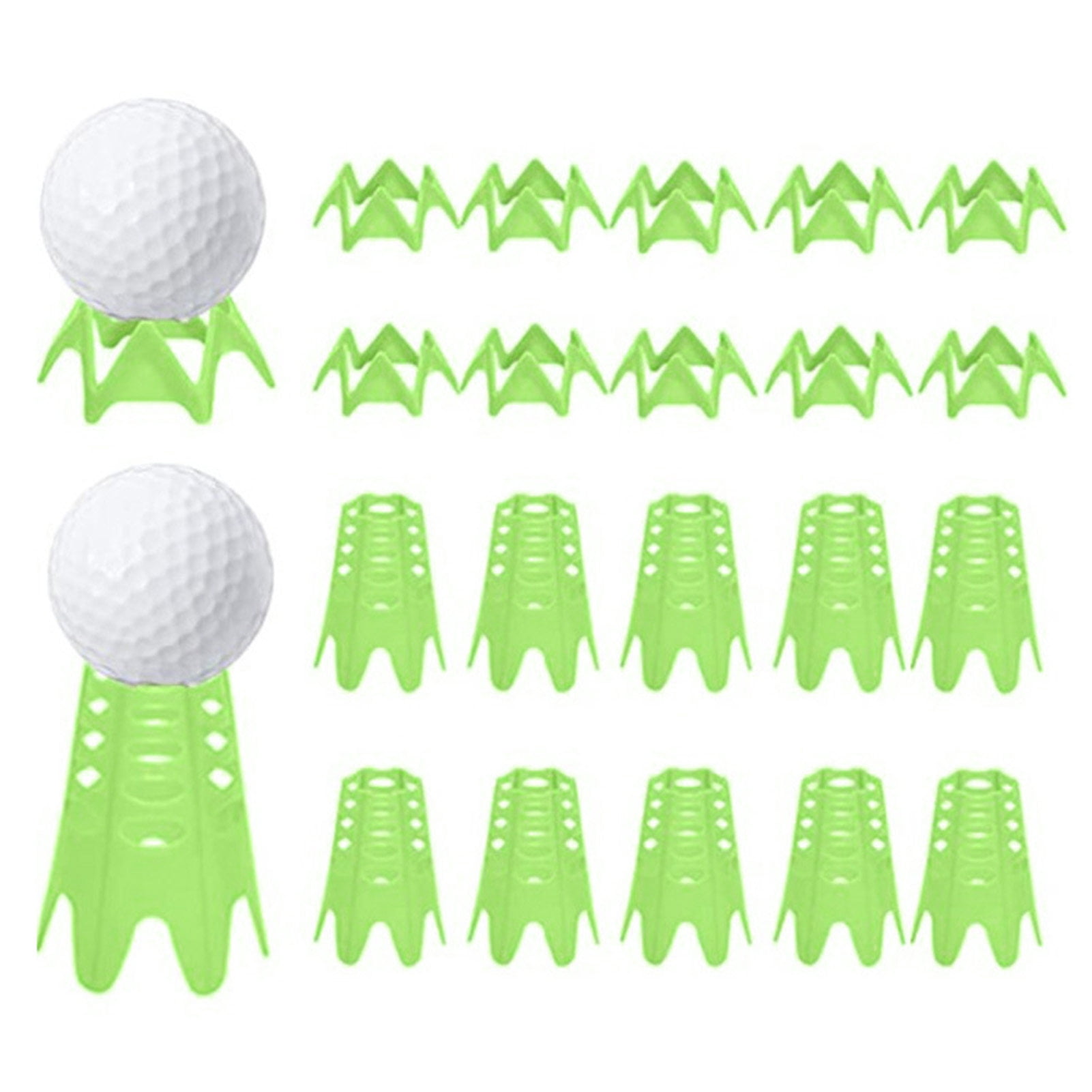 Sportteer Golf Tees Golf Tees Set 20Pcs Plastic Golf Tees Unbreakable High Stability Low Friction Compact Size Indoor Outdoor Training Tool