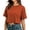 W10-Coffee, variant on Rhuody Womens T Shirts Short Sleeve Summer Cropped T Shirt Short Loose Fit Round Neck Sporty Tee Classic Women Clothing Brick Red