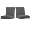 thumbnail image 1 of Bearachild Paquete de 2 fundas sólidas para sillas de comedor, funda protectora Universal para muebles de oficina, Protector exterior, funda giratoria, Decoración del hogar Gris Bearachild HA012490-11, 1 of 5