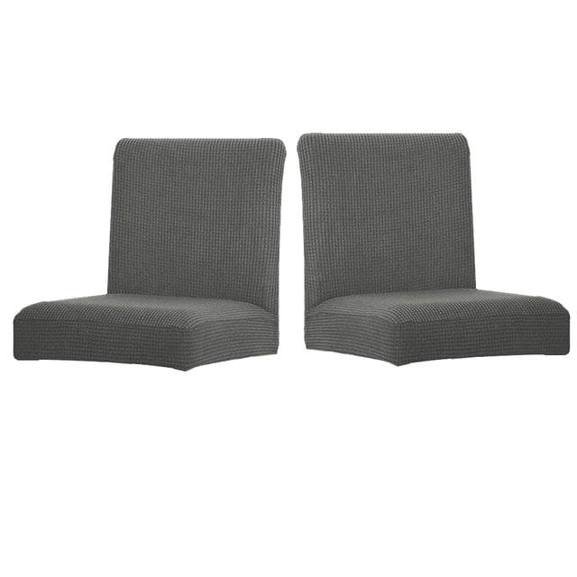 Bearachild Paquete de 2 fundas sólidas para sillas de comedor, funda protectora Universal para muebles de oficina, Protector exterior, funda giratoria, Decoración del hogar Gris Bearachild HA012490-11