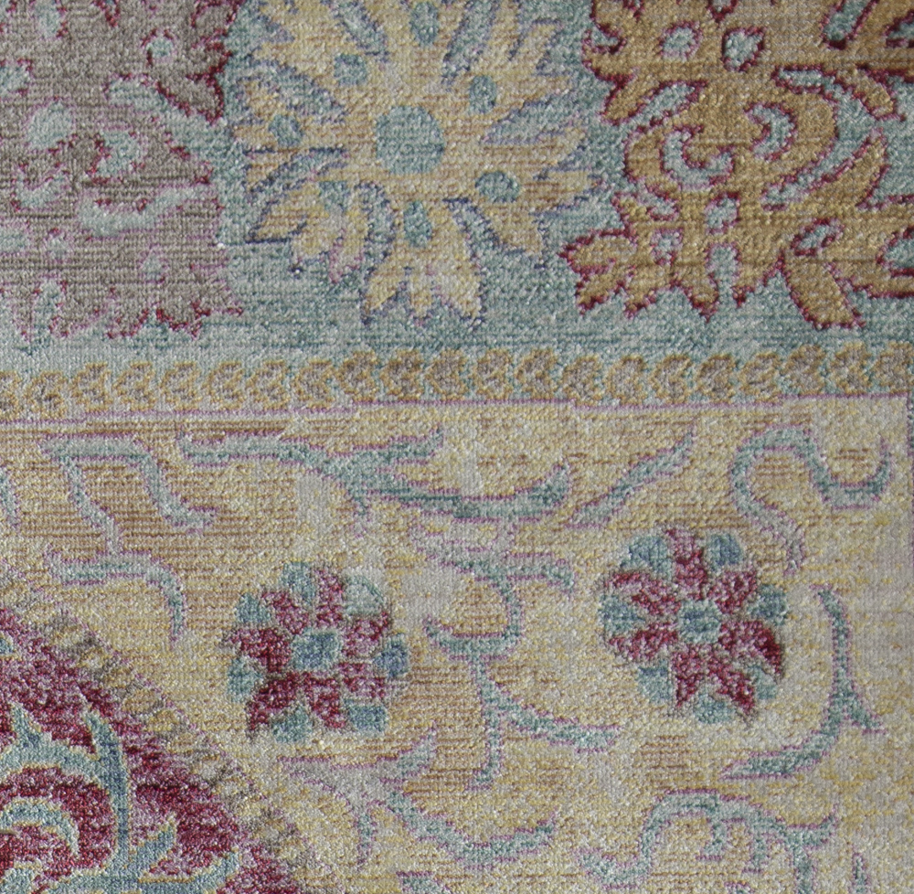 Rugs America Asteria Collection Ruby Red AI550A Transitional Floral Area Rug 8' x 10'
