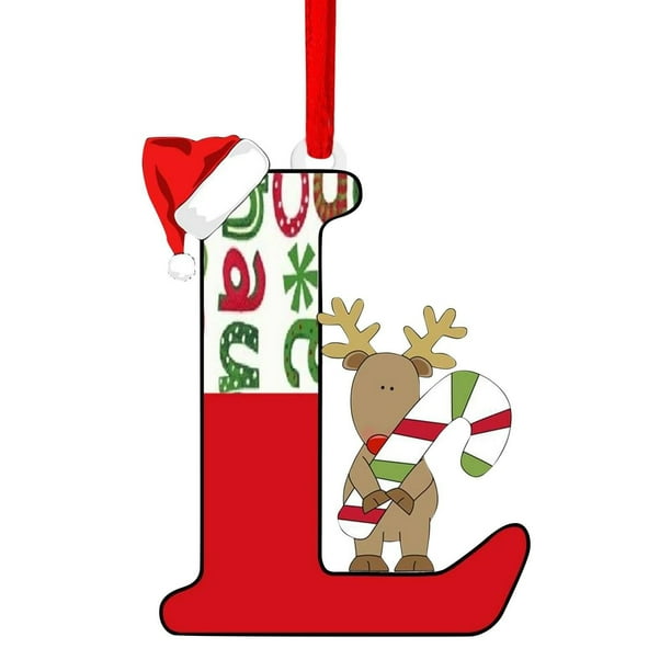 English Letter Hanging Decoration Acrylic Flat Christmas Tree Home Decoration Party Decoration Gift