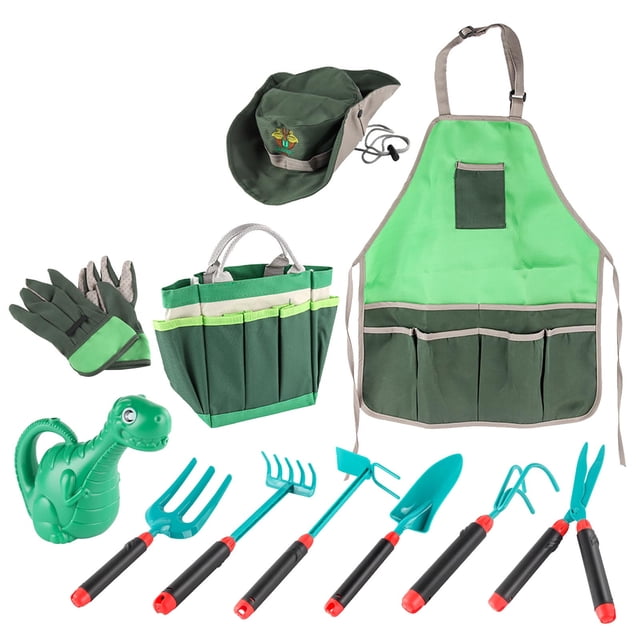 Juego de jardinería para niños Delantal Herramientas Guantes Juego de rol Juguetes para jugar a las casitas 11PCS Wmkox8yii HAHFKSH1702