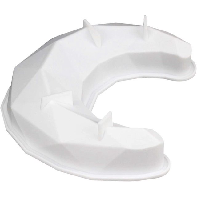 Molde de silicona con forma de ratón en forma de media luna con diamantes 3D, ideal para hornear en la cocina, ideal para el Ramadán Eid Mubarak.