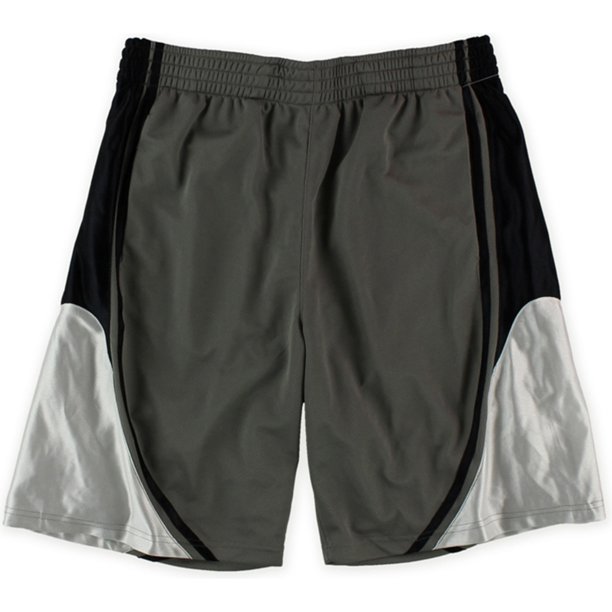 Slade Wilder - Pantalones cortos de entrenamiento atlético de baloncesto de malla para hombre, metálico, grande