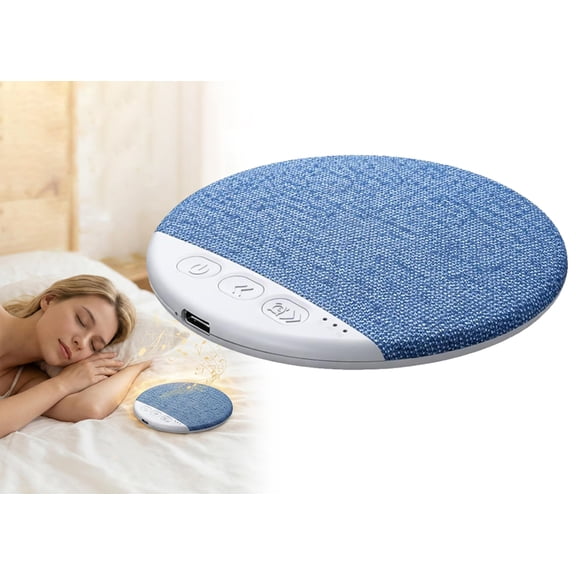Mini Under Pillow Sleep Speaker with White Noise, Ultra Slim Blue-Tooth 5.4 Bedside Speaker for Side Sleepers, Bone Conduction Sound Design with 30/60 Min Timer