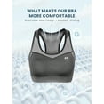 thumbnail image 4 of Yvette Women High Impact Sports Bras Plus Size Racerback Workout Bra for Large Bust Running Fitness,Grey,Small, 4 of 8