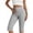 *Gray, variant on ClodeEU Women's Solid Color Capri Yoga Pants with Side Slit and Button,Slim Fit Athletic Leggings Black,Womens Plus L