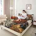 thumbnail image 4 of Homewish Boys Girls Chic Floral Flowers Full Size Sheets 4-Piece,Luxury Exotic Style Breathable Bed Sheets,Vintage Retro Aesthetic Lightweight Sheet Sets,Super Cozy Room Decor, 4 of 7