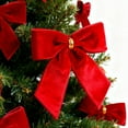 thumbnail image 4 of 24PCs Red Bows for Christmas Tree, 3.5 x 3.5 Inch Red Velvet Bows Vintage Xmas Velvet Ribbon Bow Holiday Ornaments for Christmas Decoration Holiday Decor, Gift Wrapping and Wedding, 4 of 7