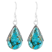 Matrix Turquoise Jewelry Earrings for Women Sterling Silver 925 | Turquoise Network | E1298-C84