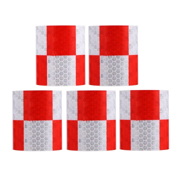 LEORX Night Safety Sticker Reflective Warning Tape Red 4 Rolls