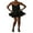 Black, variant on Fortune Women Mini Dress Feather Hem Backless Dress Solid Cocktail Clubwear Dresses