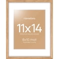 thumbnail image 1 of Marco de fotos Homeforia Wood, roble natural, 11 x 14 con tapete, 8 x 10, 1 of 9