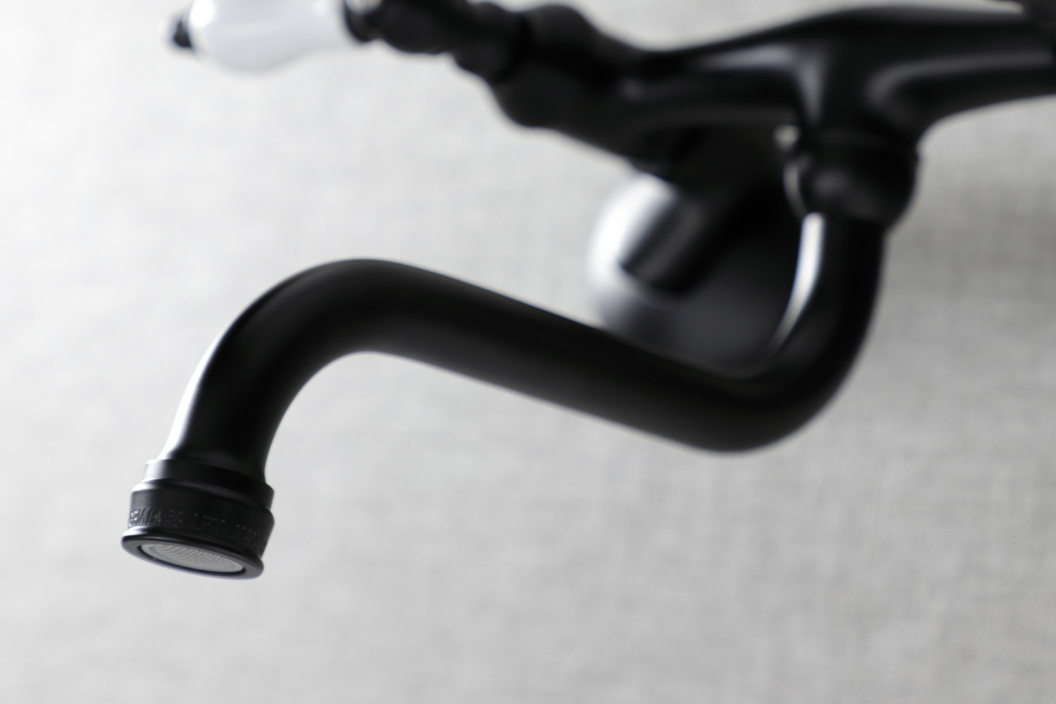 Kingston Brass KS515MB Wall Mount Bathroom Faucet, Matte Black