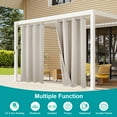 thumbnail image 4 of SHANNA Outdoor Curtains, Waterproof Windproof UV Protection Blackout Curtains with Eyelets, 3D Textured Pattern for Garden, Pergola, Balcony, Creamy Beige, 52 X 94 inch, 4 of 11