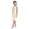 thumbnail image 2 of YONGHS Big Girls Flower Lace Chiffon Dress Formal Banquet Porm Pageant Wedding Party Ball Gown Beige 12, 2 of 7