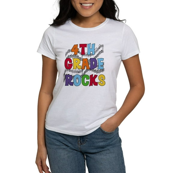 CafePress - Bright Colors 4Th Grade Women's T Shirt - Women's Classic T-Shirt