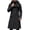 Dark Gray, variant on Hulanddfd Men's Faux Leather Trench Coat Hooded Zip Up Long Windbreaker Casual Fall Winter Outerwear