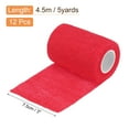 thumbnail image 2 of 12 Rouleaux de Ruban Élastique Adhésif, Bandage Élastique, 3 Pouces x 5 Yards, Ruban Extensible pour Poignet et Genou, Rouge, 2 of 6