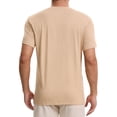 thumbnail image 3 of Camisetas Henley para hombres INSPIRE CHIC, casuales de verano, de manga corta, con botones, camiseta básica M color caqui, 3 of 6