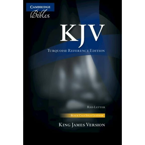 KJV Turquoise Reference Bible, Black Calf Split Leather, Red-Letter Text, Kj674: Xr (Hardcover)