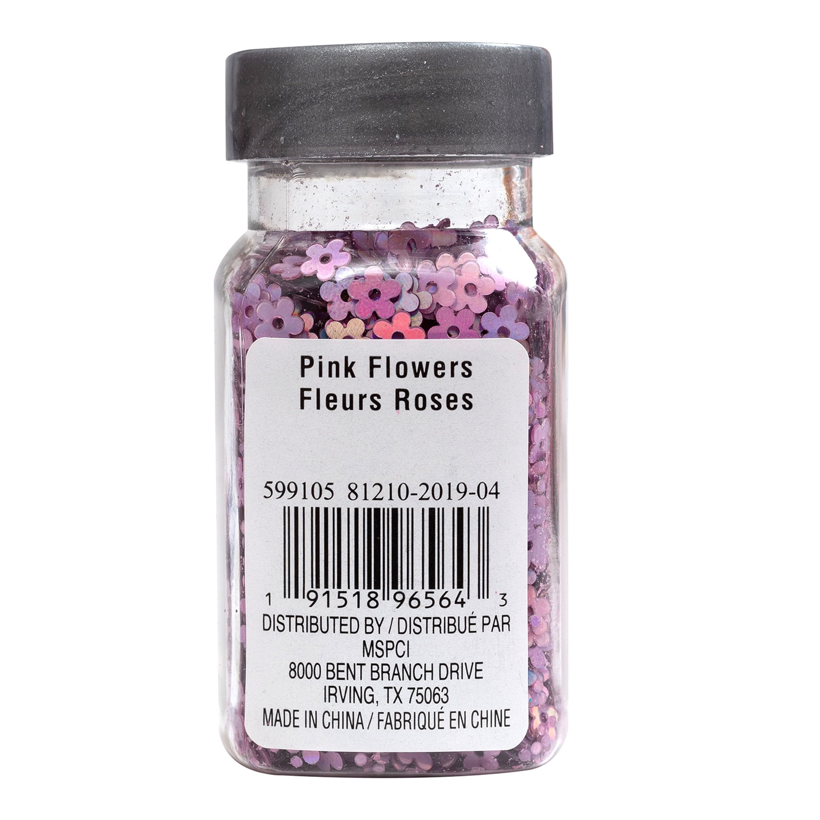 Recollections Iridescent Pink Flowers Specialty Glitter, 12 Pack