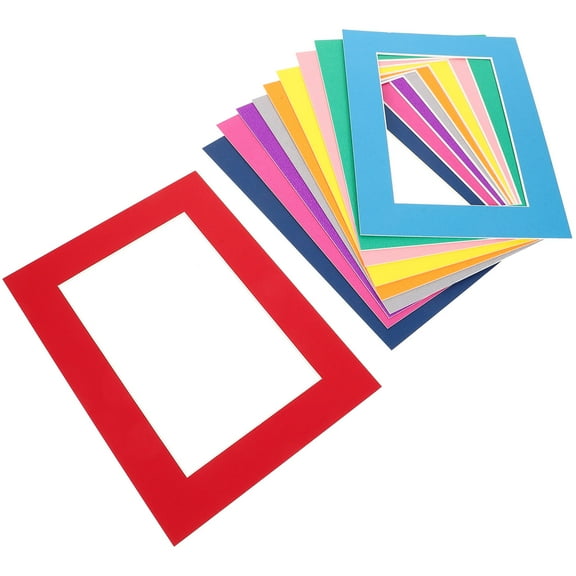 UPOUART 30Pcs Photo Frame Wall Picture Frame Assorted Color Cardboard Rectangular Home Decoration 7.5X5.5In