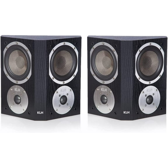 KLH Beacon Dipole Surround Speaker, Black Oak, Pair