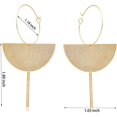 thumbnail image 3 of Fashion Exaggerated 18K Gold Geometric Multilayer Semicircle Dangle Earring for Women, 3 of 5
