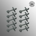 thumbnail image 3 of Renovators Supply Black Wrought Iron Gate Flip Latch Decorative Heart Style Medium to Light Duty 4" Tall Flip Door Locks Rust Resistant Latches w/Screws Pack of 10, 3 of 11