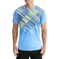 thumbnail image 4 of Zylarhe Mens Tshirts, Athletic Workout Shirt For Wicking Fitness Training Tee With Comfort Stretch Mens Large Shirts Light Blue L, 4 of 4