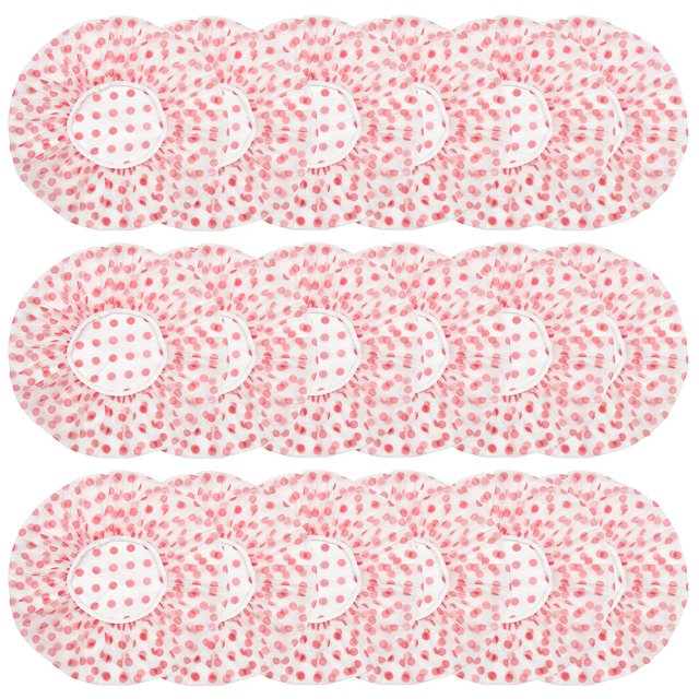 ZGQHZR 18 gorros de ducha para mujer, gorros de ducha de plástico, impermeables, gorros de baño de plástico, gorros de ducha desechables para ducha, spa, salón, tareas domésticas, niñas, viajes en cas