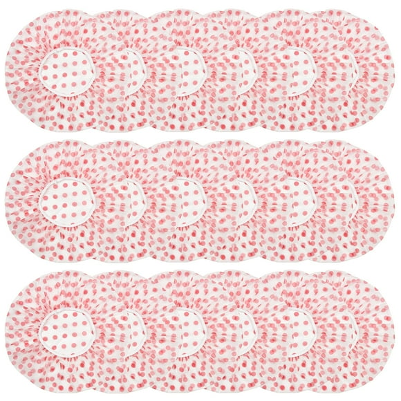 ZGQHZR 18 gorros de ducha para mujer, gorros de ducha de plástico, impermeables, gorros de baño de plástico, gorros de ducha desechables para ducha, spa, salón, tareas domésticas, niñas, viajes en cas