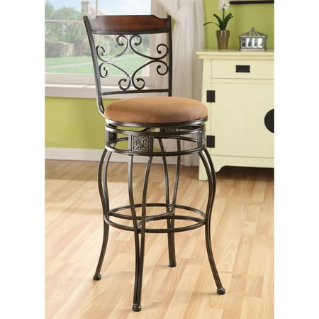 Show Saddle Tack Set - Acme Tavio Swivel Bar Chair, Set of 2, Saddle