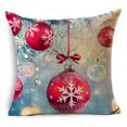 thumbnail image 1 of Fundas de almohada navideñas para el día de la nieve, 40/45/50cm, corona de Adviento, adornos de bolas de árbol, funda de almohada para sofá, decoración del hogar, 1 of 4
