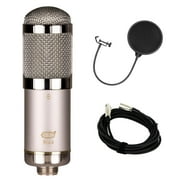 MXL R144 HE Ribbon Microphone Bundle with 20-foot XLR Cable & Pop Filter