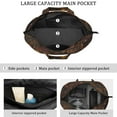 thumbnail image 5 of Large Capacity Weekender Bag with Book Lover Design Lightweight Travel Tote Featuring Reading Bookmark Prints, Multipurpose Carry-on for Business Trips Gym Sessions, 5 of 5