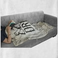 thumbnail image 6 of Eat Drink and Be Merry Soft Flannel Fleece Blanket, Old Fashion Classic Lifestyle Vintage Christmas Message, Cozy Plush for Indoor and Outdoor Use, 70" x 90", Beige and Charcoal Grey, by Ambesonne, 6 of 6
