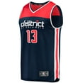 thumbnail image 2 of Youth Fanatics Jordan Poole Navy Washington Wizards Fast Break Player Jersey - Statement Edition, 2 of 3