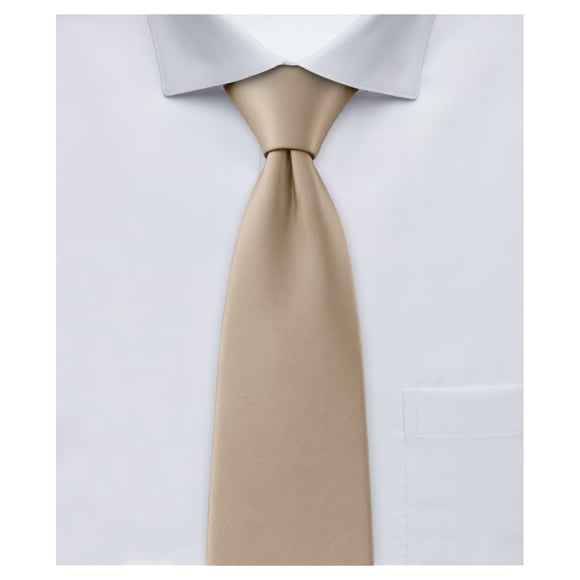 Jacob Alexander Men's Solid Color 2.75 inch Width Slim Neck Tie - Tan