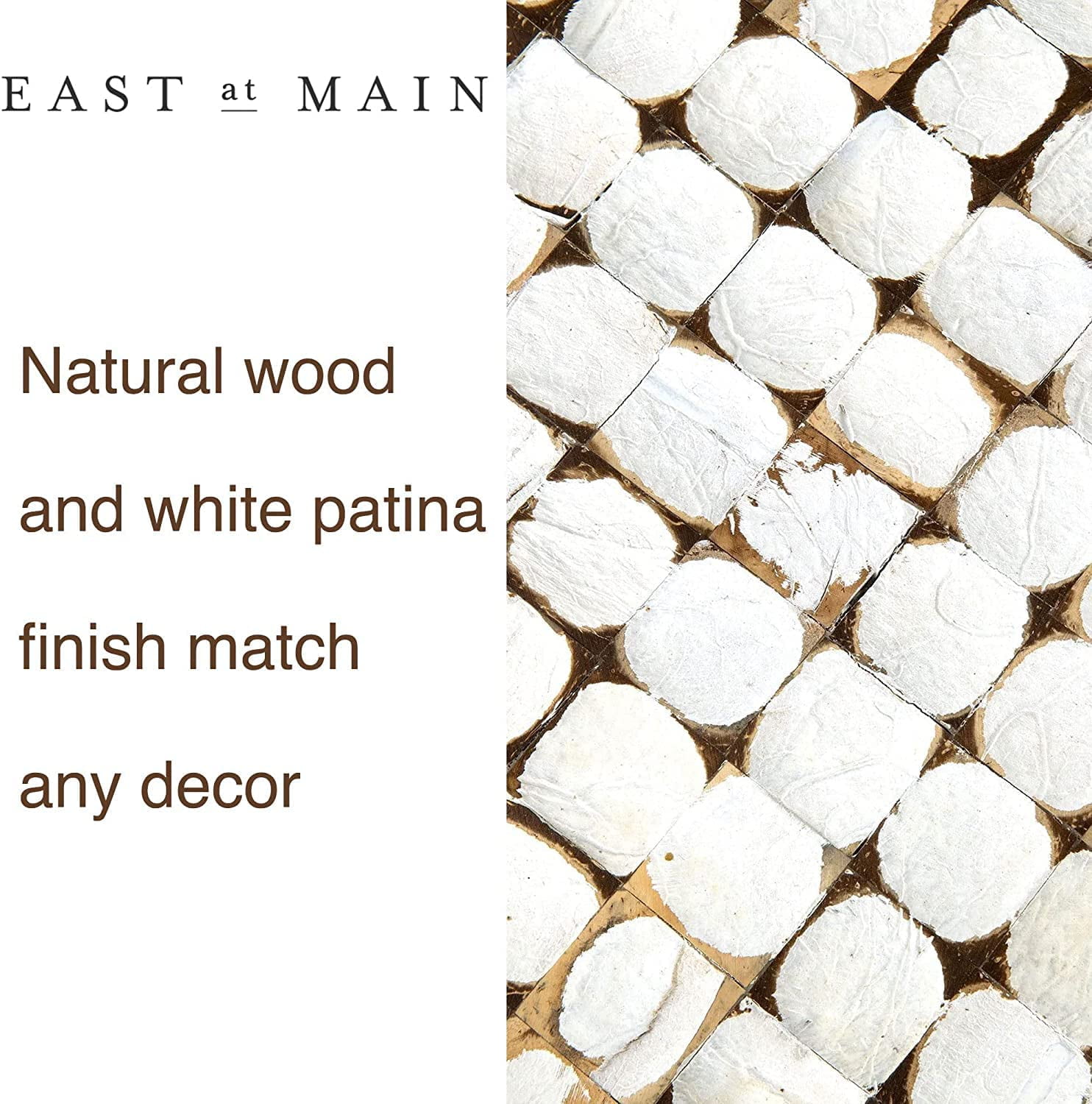 East at Main Rustic Beachy Handcrafted Coconut Drum End Table