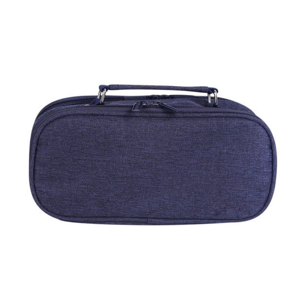Portable Large Capacity Pen Bag Wholesale Multi-layer Cloth Stationery Bag Double Zipper Multi-functional Student Pen Case